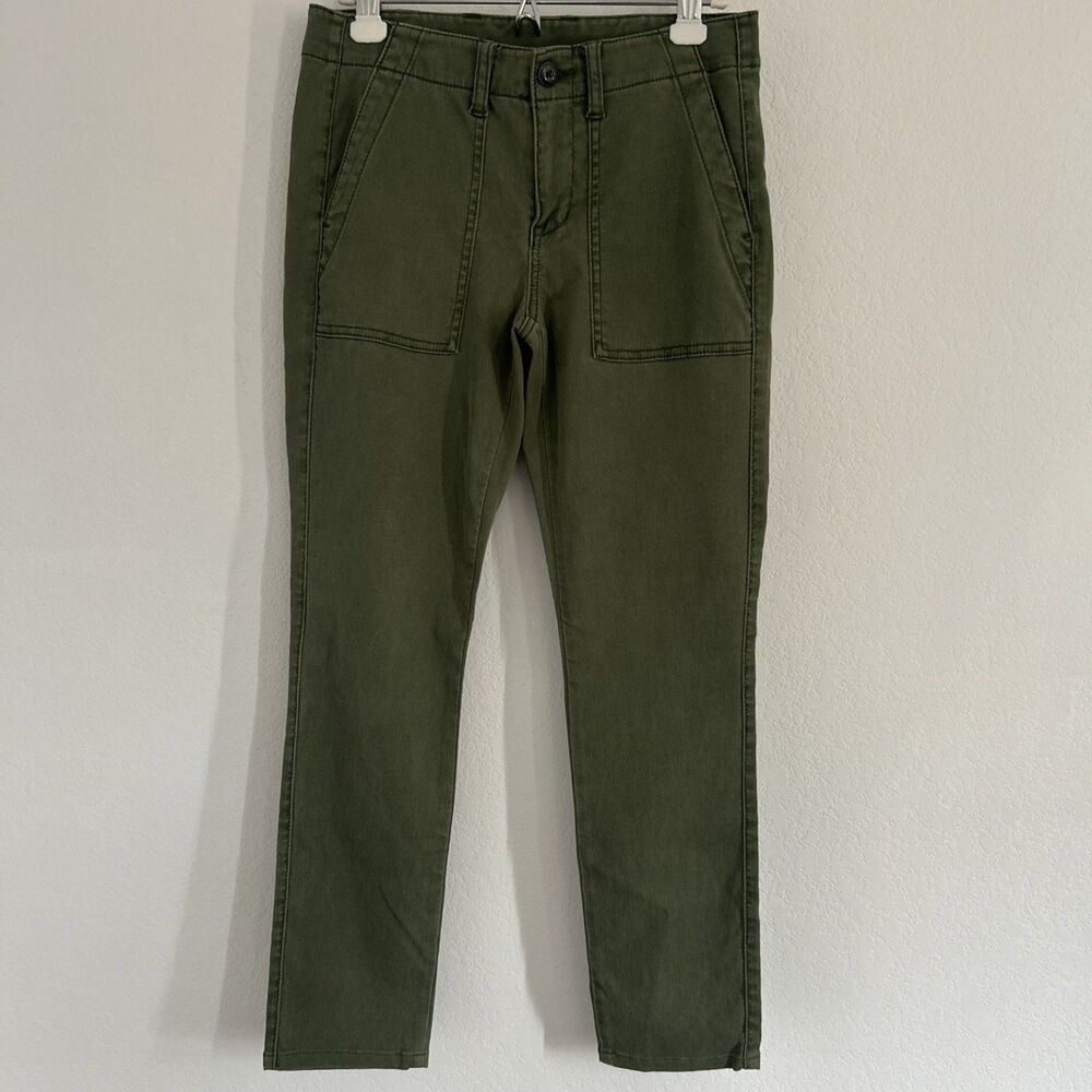Cabi The Quest Pants Green Stretch Corduroy Skinny  Jeans Style #5315 Sz 6